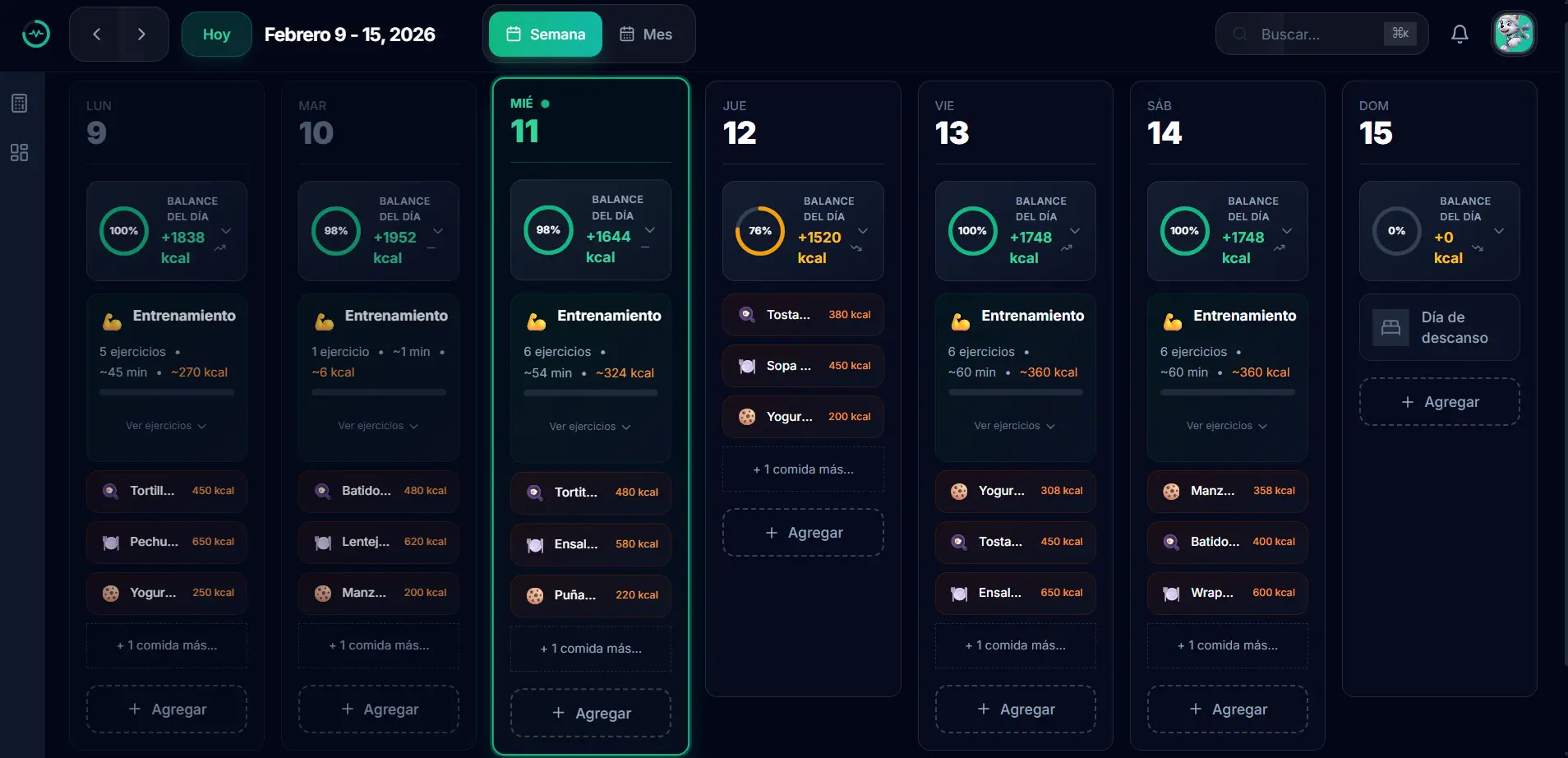 Planner Inteligente Semanal